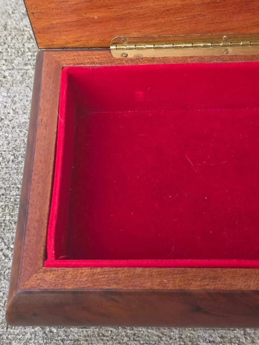 Vintage Italian Inlaid Wood Floral Musical Jewelry Box Original Key